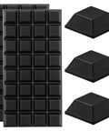 64 Pack Self Adhesive Rubber Feet Bumpers For Electronics 0.79 Inch Soft Polyurethane Cushions, black square design