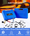 Orion Motor Tech brake caliper compression and vacuum brake bleeder kit with blue case and 18 adapters
