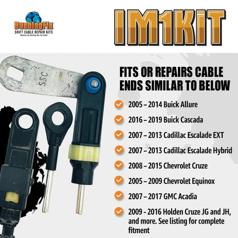 IM1KIT1 Transmission Shift Cable Bushing Repair Kit For GM Automatic Transmissions Shifter Cable Fix components displayed