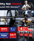 Programmable TPMS Sensor MX 315/433MHz For Cars And Light Trucks, Universal Coverage, Easy Setup, Cost-Effective Tire Pressure Monitoring Sensor For Shops And DIYers, 99 Percent Vehicle Compatibility, 4-piece set