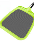 Heavy Duty Pool Skimmer Net With Reinforced Frame And Nylon Flat Leaf Rake for Spas Ponds And Swimming Pools Pro Grade Cleaning Tool