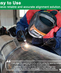 Welder using Three Pack Four Inch Welding Wedge Set For Pipe Fitting And Metalwork during a pipe fitting task