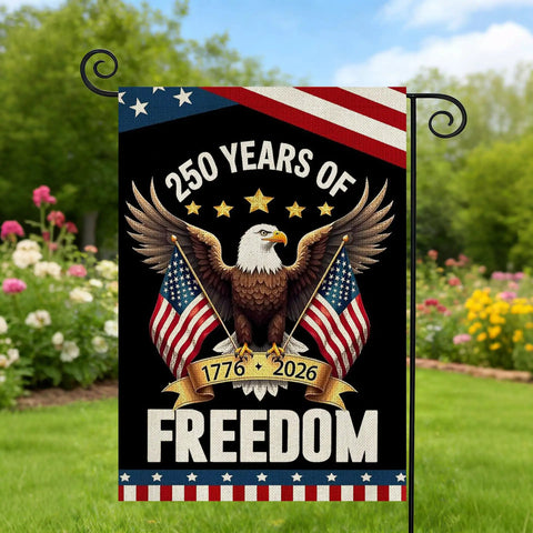 250 Year Anniversary USA Garden Flag For Outdoors With Eagle Design Double Sided 12x18 Inch Patriotic Backyard Flag in garden