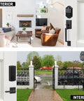 Keypad Deadbolt Electronic Keyless Entry Door Lock With Handle For Homes Offices And Hotels No Key Hassle Easy To Install; exterior view