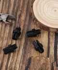 Bike Brake Lever Adjustment Screws 4 Pack 10mm Aluminum Alloy Bolts For Mountain And Road Bikes on wooden surface