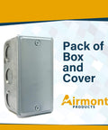 No Nonsense Utility Electrical Junction Box And Blank Cover Combo Gritty Galvanized Steel Drawn Body with flat cover and knockouts.