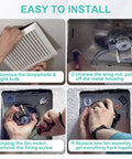 Installation steps for Replacement Bathroom Fan Motor Assembly For Broan 688 Series And Nutone 695 And 696 R02B R01B R03B Models