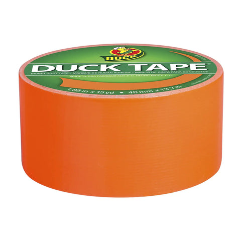 Neon Orange Duct Tape 1.88 Inches Wide By 15 Yards Long Single Roll Tearable By Hand Great For Quick Fixes Repairs And Crafts