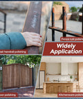 Badass 2X72 Sanding Belts 24 Grit Silicon Carbide 6 Pack used for polishing stairs, fences, doors, and kitchenware.