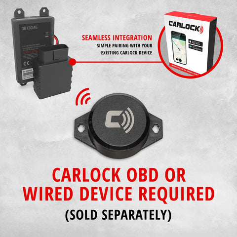 BT Vibration Sensor Add On For CarLock Device Amped Up Theft Protection With Instant Motion Alerts Extends CarLock OBD Or Wired System Not Standalone Easy Install On Doors Or Valuables For Extra Coverage And Quick Response, round black vibration sensor