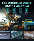 Cordless MMA Welder 160A 110V Dual Battery Powered With 8000mAh Li Ion Batteries Or Battery Bank Portable IGBT Inverter
