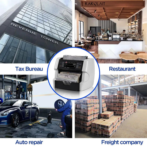 Premium Money Counter Machine For Mixed Denomination Bills, Multi Currency Support For Usd Euro Cad MxN With Advanced CishuvirMGmt Security Detection in retail and commercial settings.