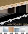 Self Adhesive LED Strip Mounting Clips Pack Of 100 For 8mm 10mm And 12mm Light Strips on wood and metal surfaces