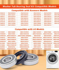 Tough As Nails Front Load Washer Tub Bearing Seal Kit Built Like Steel Solid Upgrade For LG And Kenmore Washers No Sweat Replacement For 4280En4001G Models Smooth Spin Fix Guaranteed Performance showing compatible models list.