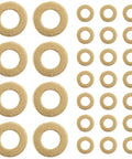 Kick Your Projects Into High Gear With These 50 Big Brass M5x10mm Flat Seal Washers For Heavy Duty Electrical Connections And Hardware Fastening Needs Ensuring Lock Tight Stability To Rock Any Project Easily. M5 brass flat seal washers, assorted sizes