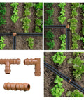 Half Inch Drip Irrigation Fittings Kit With Half Inch Tubing 18 Pieces Barbed Connectors Including 6 Tees 6 Couplings 6 Elbows