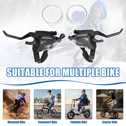 3x7 Speed Bike Thumb Shifter Set For Mountain Cruiser And Folding Bikes Left 3 Speed Right 7 Speed Shifters with bike images