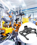 Beefy Metal Gripper With Strong Hold For Servo Driven Robotic Arms Compatible With 995 MG996 SG5010 shown in industrial setting