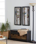 Antique Style Torchiere Floor Lamp In Black Finish Tall Standing Lighting For Living Room Solid Iron With Glass And Polystone Accents