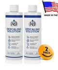 Descaling Solution For All Coffee And Espresso Machines That Keeps Your Brew On Point Through Mineral Buildup 6 Uses Made In USA Keurig Breville Nespresso Delonghi Cuisinart And More, 2-pack bottles with USA flag