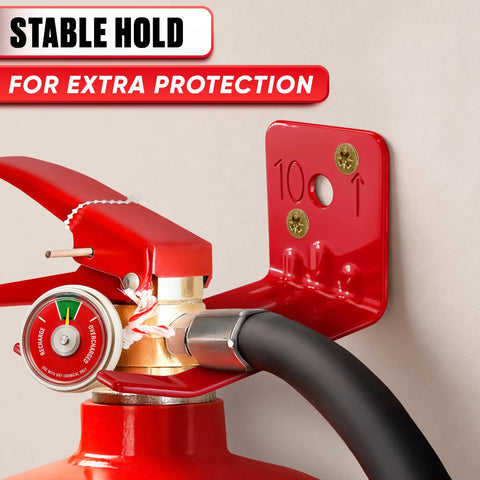 Heavy Duty Fire Extinguisher Wall Mount Bracket 2 Pack Solid Steel Holder With Secure Grip Keeps Your Safety Gear Locked Down And Ready When You Need It