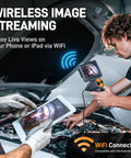 4 Way Dual Lens Articulating Borescope For Auto Techs With Joystick Control Full 360 Degree Rotation And 210 Degree Bending Pro Grade Flexible Probe For Tight Engine Spaces And Chassis Inspections, wireless view on phone