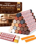 24 Wood Filler Sticks And Furniture Repair Wax Crayons Make Short Work Of Scratches Scuffs Cracks On Hardwood Floors Cabinets With Bonus Brush For A Top Shelf Restoration.
