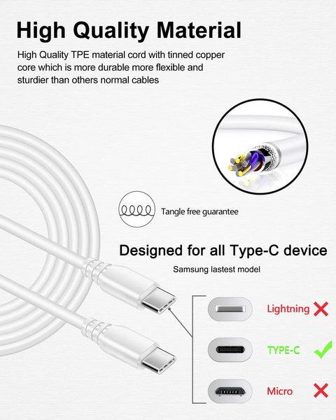20W USB C Fast Charger Block With PD 3.0 For iPhone And iPad, 6Ft USB C Cable Included, On The Go Ready Type C Wall Plug