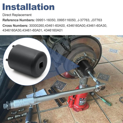 Pro Grade Front Wheel Axle Hub Bearing Lock Nut Tool Socket Wrench in use on Suzuki 4x4 with 4-pin grip