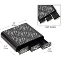 Space Saving 36 Pod Coffee Pod Drawer Black Metal Mesh Under Cabinet Organizer For K Cups with 2-inch dividers and measurements