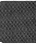 Close-up corner of Set of 15 Skid Resistant Double Ribbed Carpet Stair Treads Smokey Black 9x36 Inches, showing texture detail