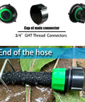 Top Rated 17 Piece Soaker Hose Repair Fittings Kit With 3/4 In Two Way Splitter Valves End Caps And Connectors For 1/2 Inch Garden Hoses, 3/4 GHT cap