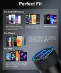 Dual USB Car Charger With Fast Charge 3.4A, Lighter Socket Adapter For Cars, compatible with various phones and tablets