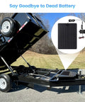 Dump trailer with 20W Solar Panel Kit With Built In Maintenance Pulse And Smart MPPT Charge Controller For Dump Trailers
