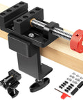Tiny But Mighty Mini Drill Press Vise With Rubber Soft Jaws Aluminum Precision Clamp 0 To 2.48 Inch Range edge mount on wood
