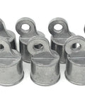 Chain Link Fence Rail Ends Aluminum 10 Pack One And Three Eighths Inch Top Rail Connectors For Terminal Posts Polished Silver Finish