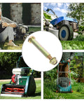 Lawnmower Rear Wheel Bolt Set With Lock Nut Steel Golden Threaded For Easy No Hassle Deck Wheel Replacement Heavy Duty Rear Wheel Screws And Nuts Kit Compatible With Most Mowers, steel bolt with lock nut