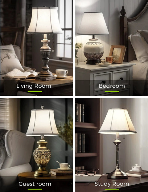 Three Way LED Light Bulbs 50 100 150W Equivalent, Daylight White 5000K A19 LED Bulbs With E26 Base used in various rooms.