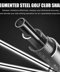 Segmented steel club shaft detail of 35 Inch Right Handed Golf Chipper With 32 Degree Loft, enhancing greenside control.