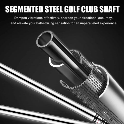 Segmented steel club shaft detail of 35 Inch Right Handed Golf Chipper With 32 Degree Loft, enhancing greenside control.