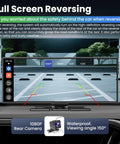 11.5 Inch Wireless CarPlay Screen For Cars Ultra Wide 1920x720 HD Display with 1080P Backup Camera and navigation view