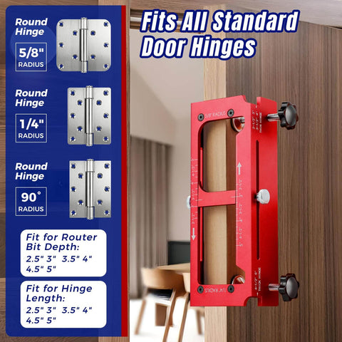 Upgraded Aluminum Alloy Door Hinge Jig Kit For Router Pro Grade Mortise Template With Adjustable Fit For Door Hinges