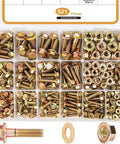 521Pcs Metric Class 8 8 Serrated Hex Cap Flange Bolts Kit assorted in box for furniture DIY projects