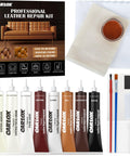 Leather Repair Kit For Car Seats, Furniture And Couches With 3 Step Reinforcement, Vinyl Repair Kit For Tears Holes Scratches Peeling