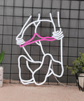 Image of Dimmable Pink Neon Sign For Wall Decor Girls Bedroom LED Light USB Powered Neon Bar Signs, featuring a pink flamingo design.