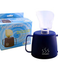 Steam Inhaler Cup For Cold And Flu Relief With Warm Steam To Clear Nasal Passages And Soothe Nose And Throat In A Reusable Blue Cup