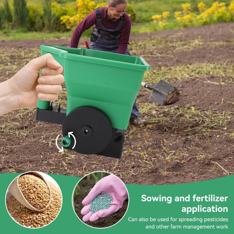garden lawn seed spreader 3L Handheld Lawn And Garden Spreader For Easy Seeding ✓