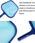 Heavy Duty Pool Skimmer Net For Leaves And Debris Fine Mesh Frame Net Pro Grade Pool Leaf Rake For Quick Cleanups