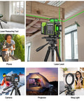 Beefy Heavy Duty Laser Level Tripod Stand, 60 Inch Adjustable Support For Laser Levels And Distance Meters, One Quarter Inch And Five Eighth Inch Mounts, Non Slip Feet, Three Way Pan Head With Bubble Level with laser level