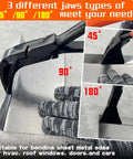 Three Piece Pro Grade Hand Seamer Set With 45 90 180 Degree Jaws bending metal sheet for tight spaces in roofing HVAC work